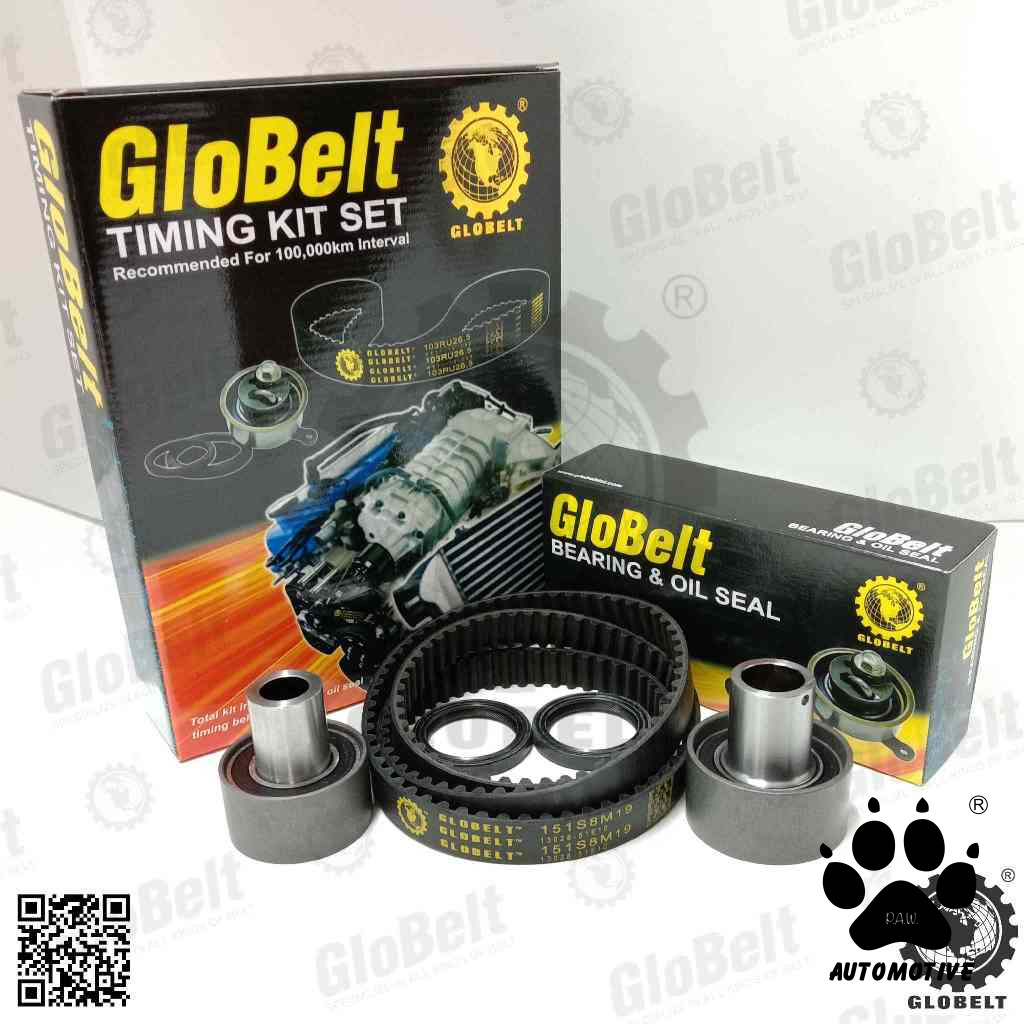 Globelt Timing Belt Kit Set For Nissan Cefiro Skyline 1.8 16V CA18  (151S8M19)