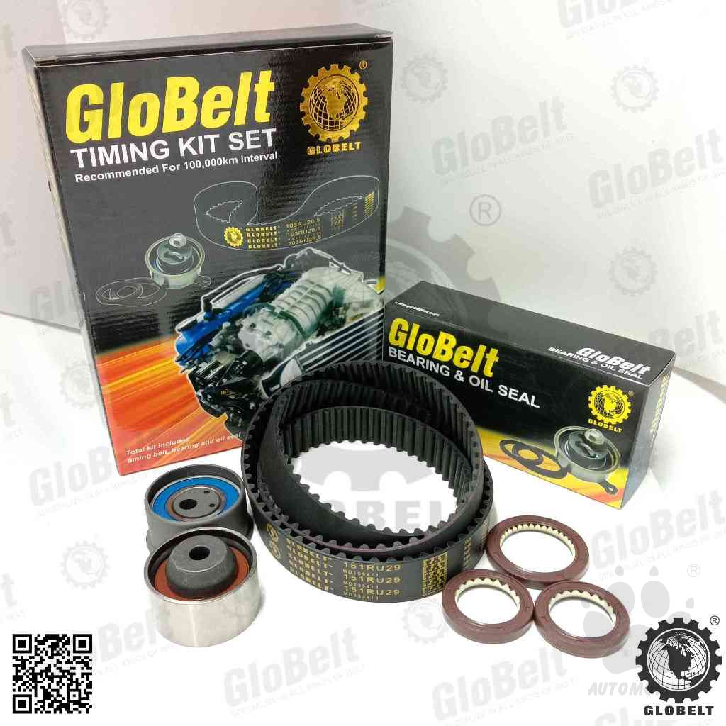 Globelt Timing Belt Kit Set For Mitsubishi Mirage VR4 1.6 4G61  (151RU29)