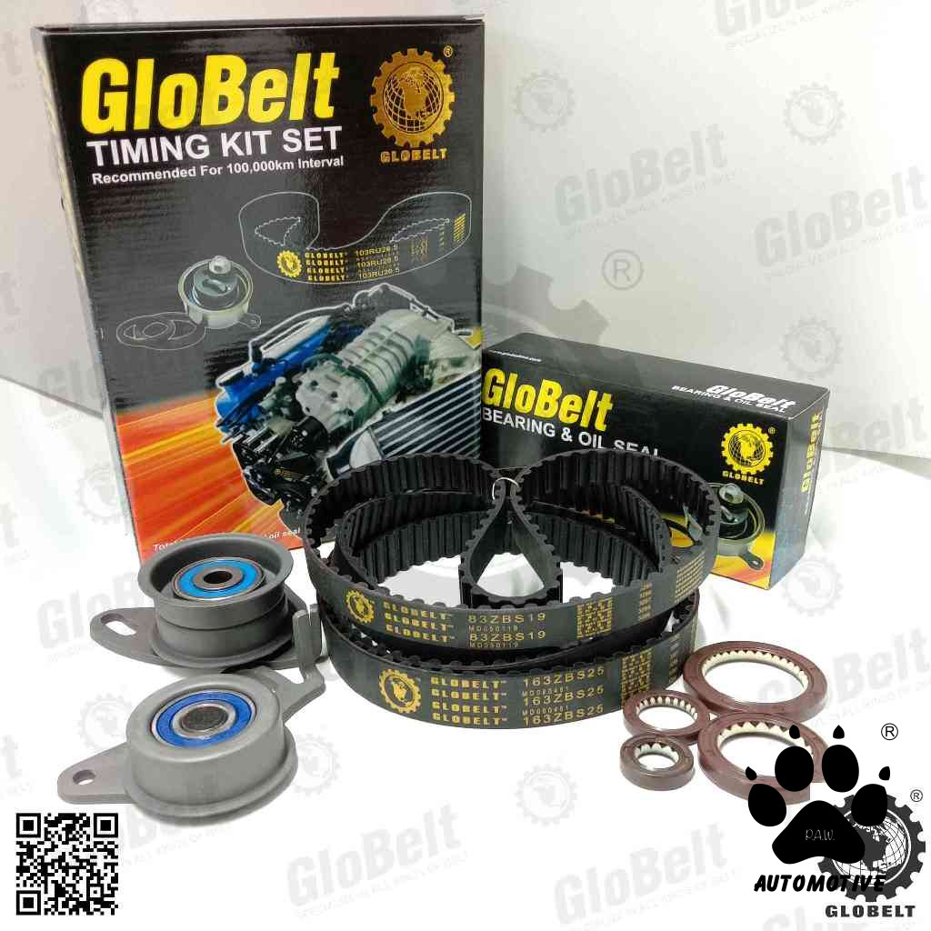 Globelt Timing Belt Kit Set For Mitsubishi Pajero L049 Old Diesel  (163ZBS25,83ZBS19)