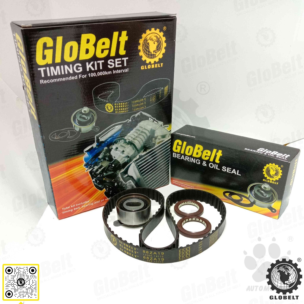Globelt Timing Belt Kit Set For Toyota Corolla AE80 8V 1.3  (88ZA19)