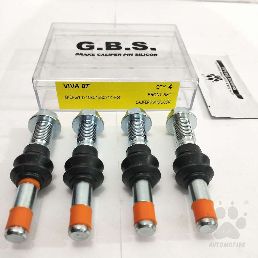 GBS Front Disc Brake Caliper Pin for PERODUA VIVA 07 & KANCIL L9 L5 G11 (FULL SET)