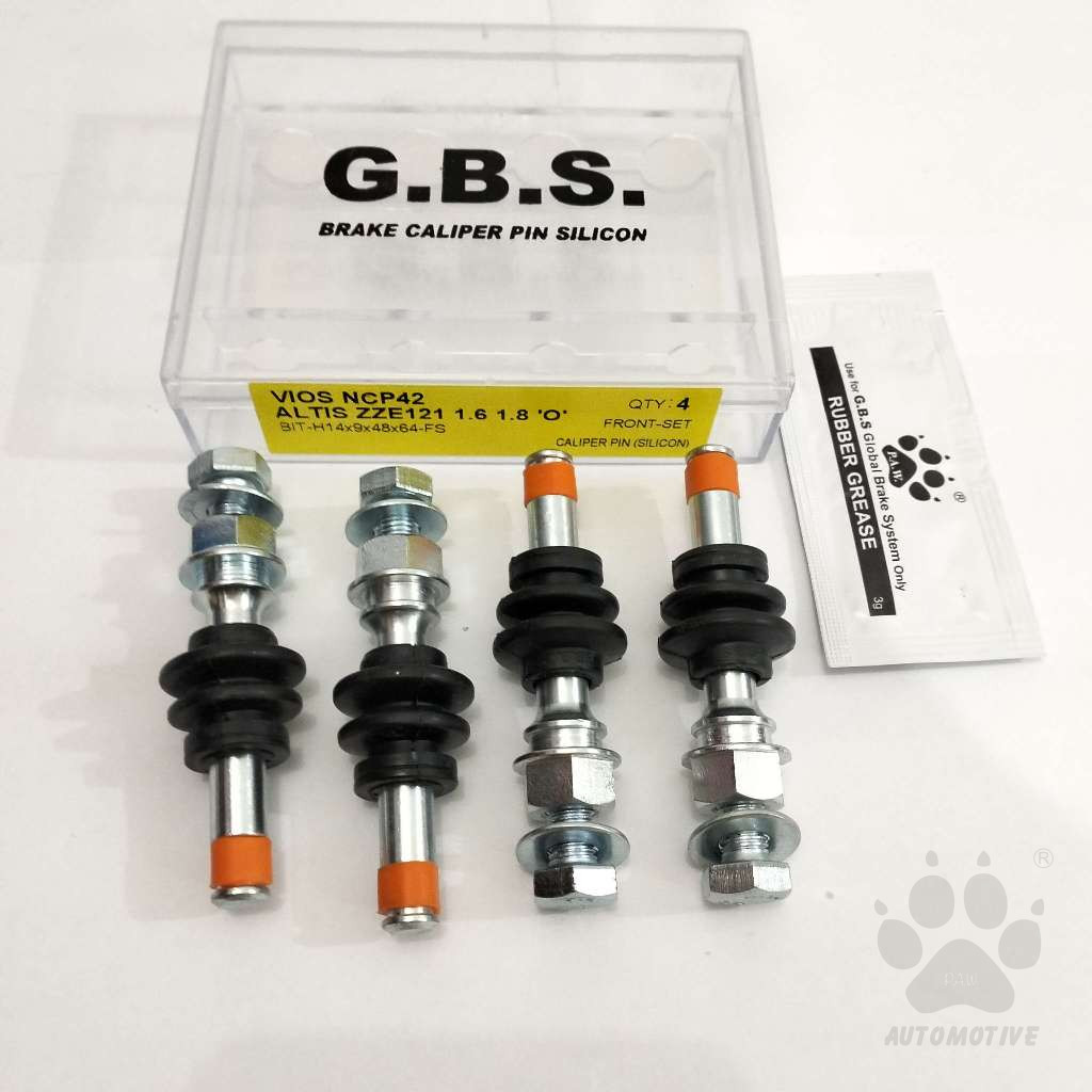 GBS Front Disc Brake Caliper Pin for TOYOTA VIOS NCP42, ALTIS ZZE121(1.6) / ZZE122(1.8) (FULL SET)