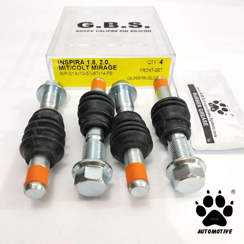 GBS Front Disc Brake Caliper Pin for PROTON INSPIRA 1.8/2.0 & MITSUBISHI COLT, MIRAGE, LANCER EX (FULL SET)