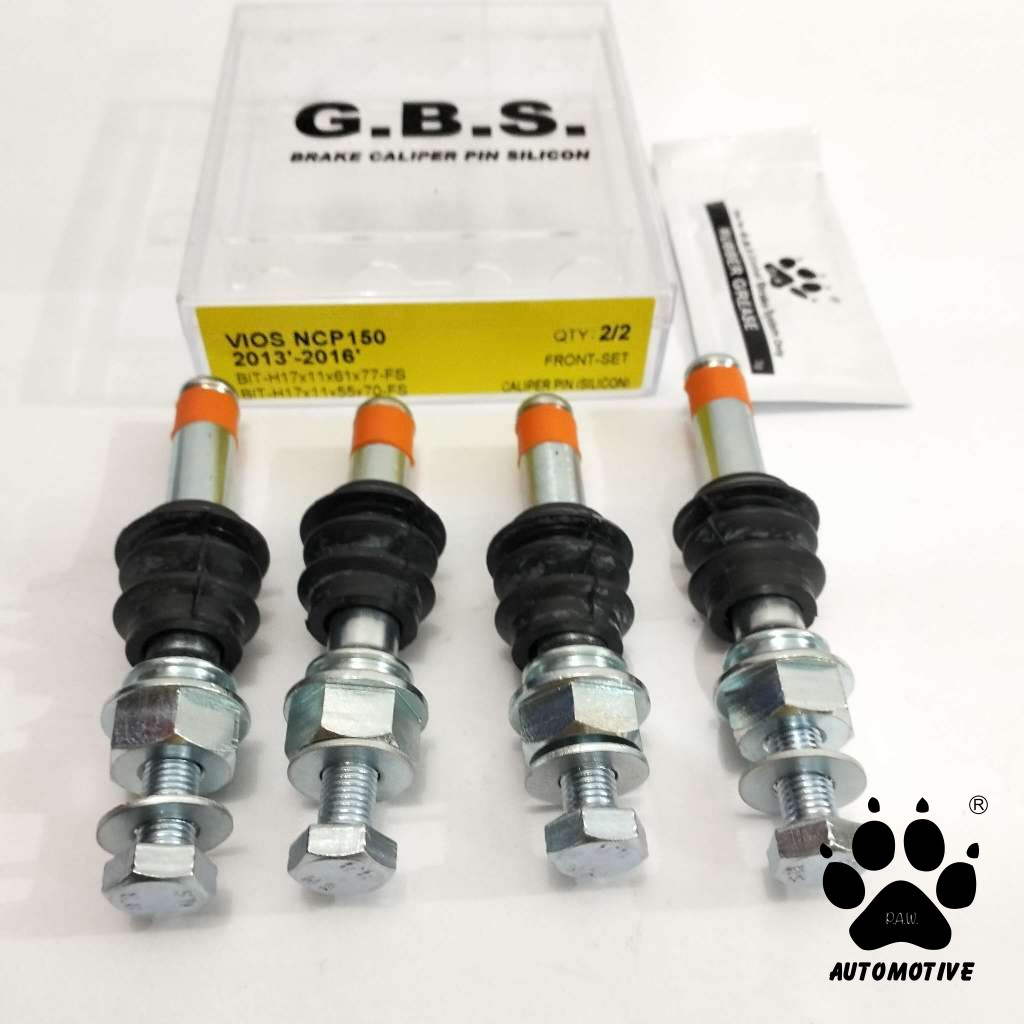 GBS Front Disc Brake Caliper Pin for TOYOTA VIOS NCP150, ACV40 (FULL SET)