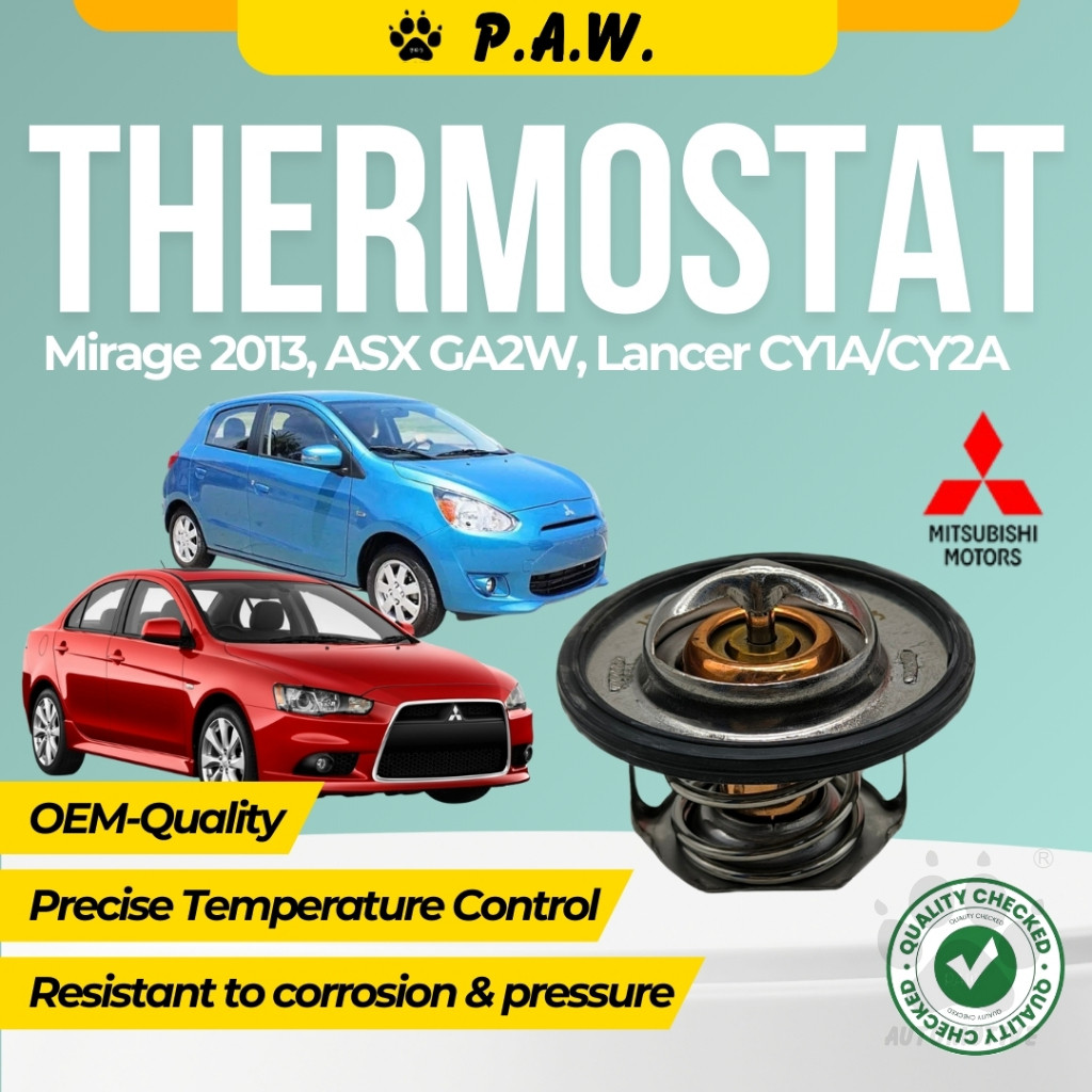 Thermostat for Mitsubishi Mirage 2013, ASX GA2W, Lancer CY1A/CY2A 87°C (With Oring)