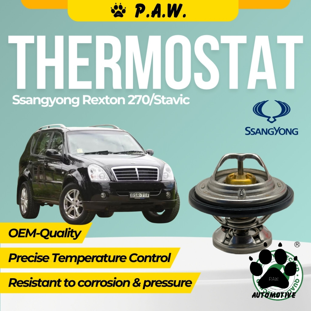 Thermostat for SsangYong Rexton 270, Stavic 2.7 82°C (With Oring)