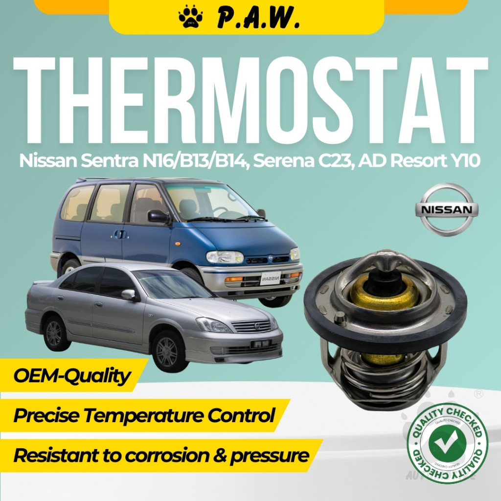 Thermostat for Nissan Sentra N16/B13/B14, Serena C23, AD Resort Y10 76.5°C (With Oring)