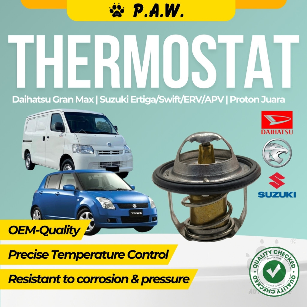 Thermostat for Daihatsu Gran Max & Suzuki Ertiga, Swift, ERV, APV, Alto & Proton Juara 82°C (With Oring)