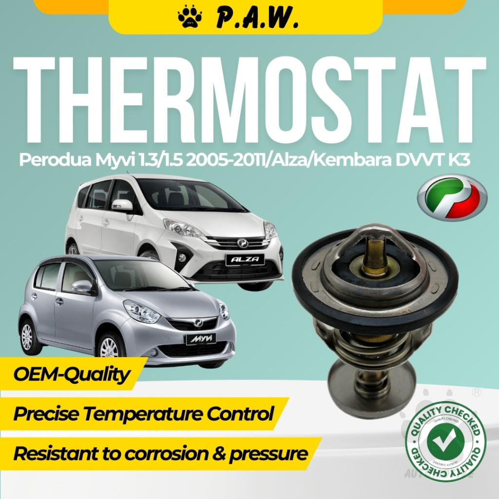 Thermostat for Perodua Myvi 1.3/1.5 2005-2011, Alza, Kembara DVVT K3 80°C (With Oring)