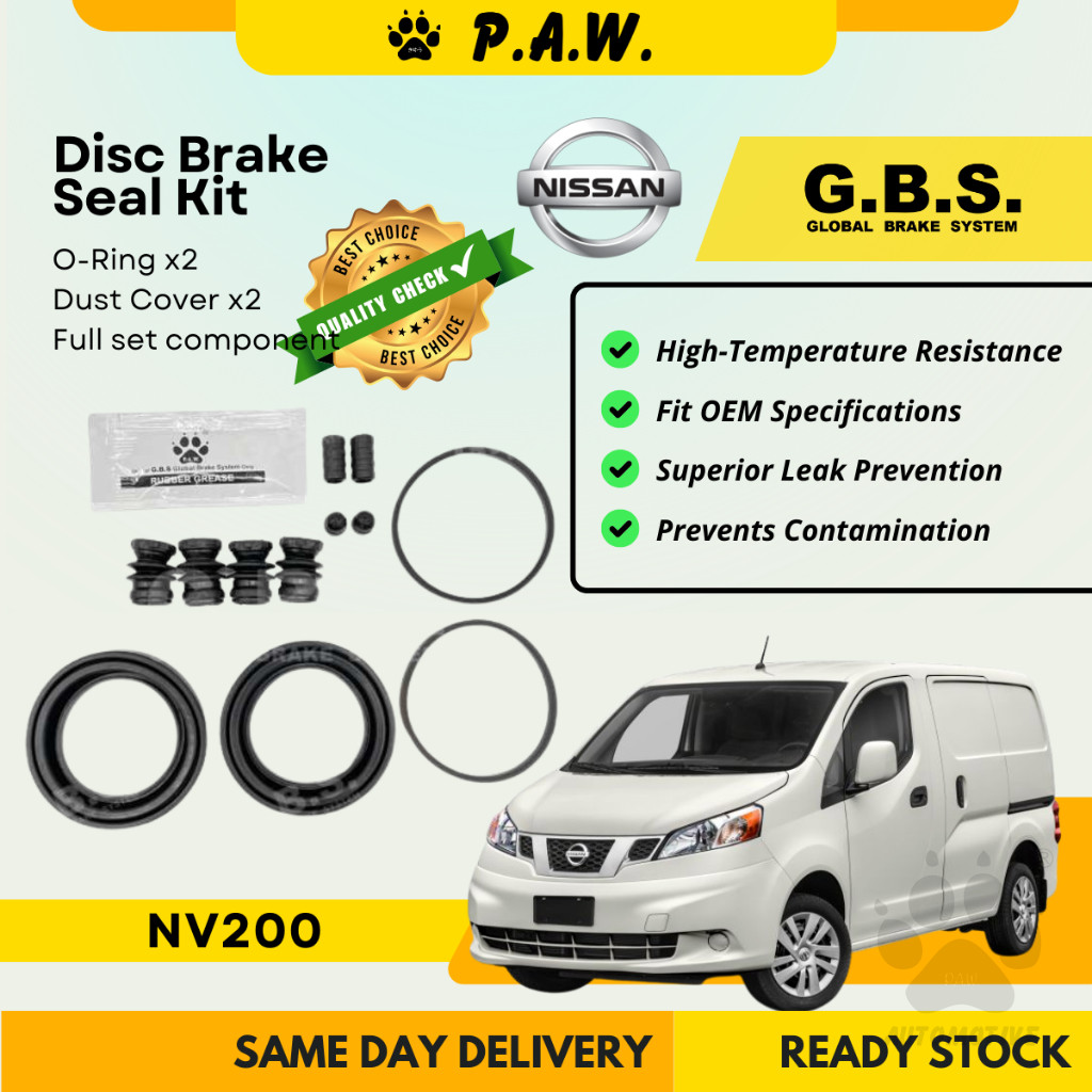 GBS Disc Brake Seal Kit For NISSAN NV200 (Front) (Full Set)