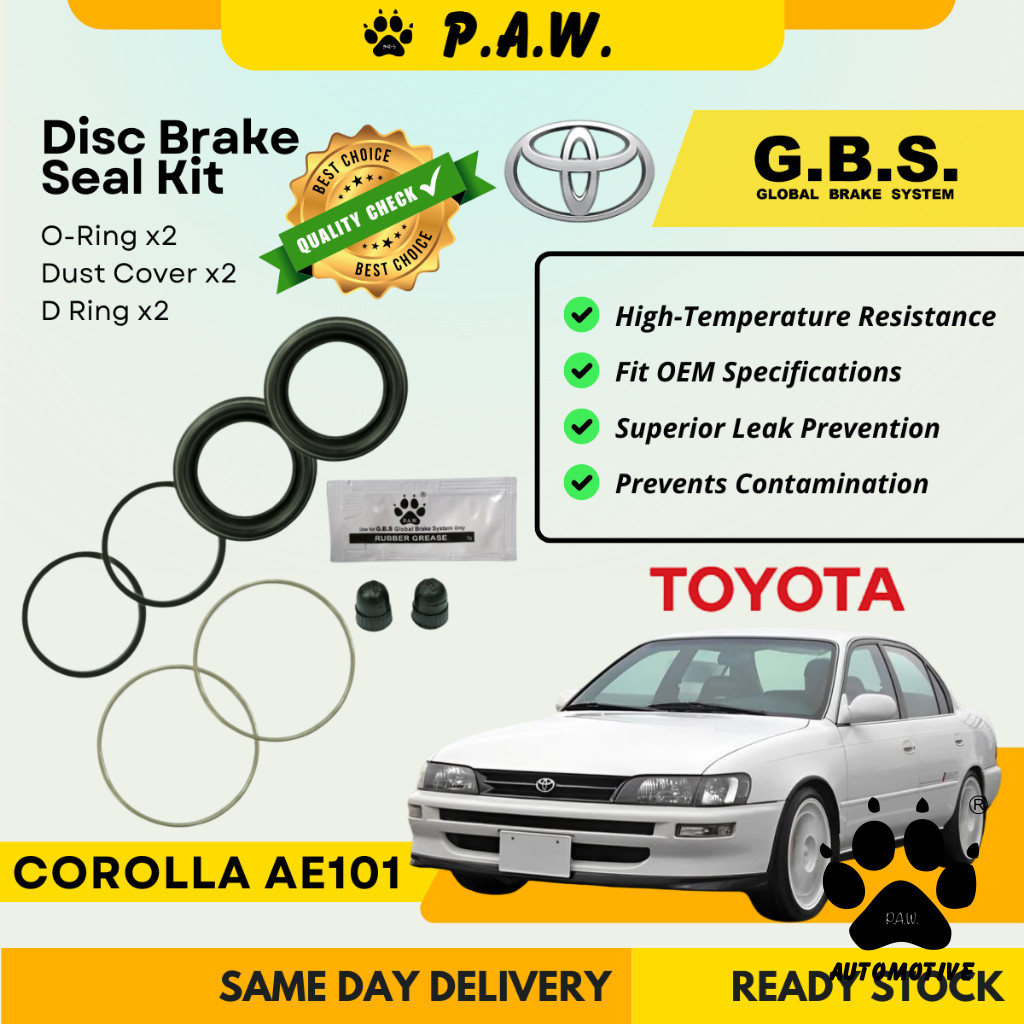 Disc Brake Seal Kit for Toyota Corolla AE101 1992-1996 (Front) (Half Set)