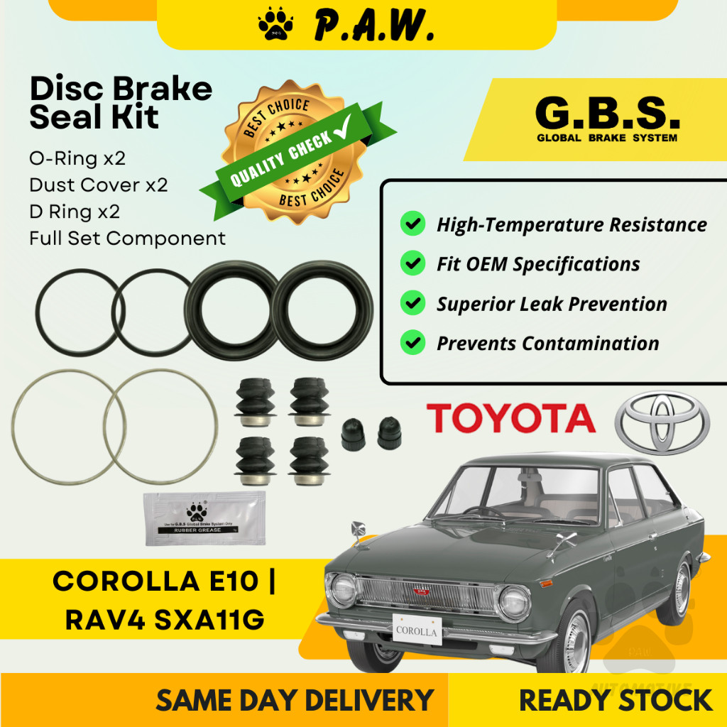 Disc Brake Seal Kit for Toyota RAV4 SXA11G , COROLLA E10 (Front) (Full Set)