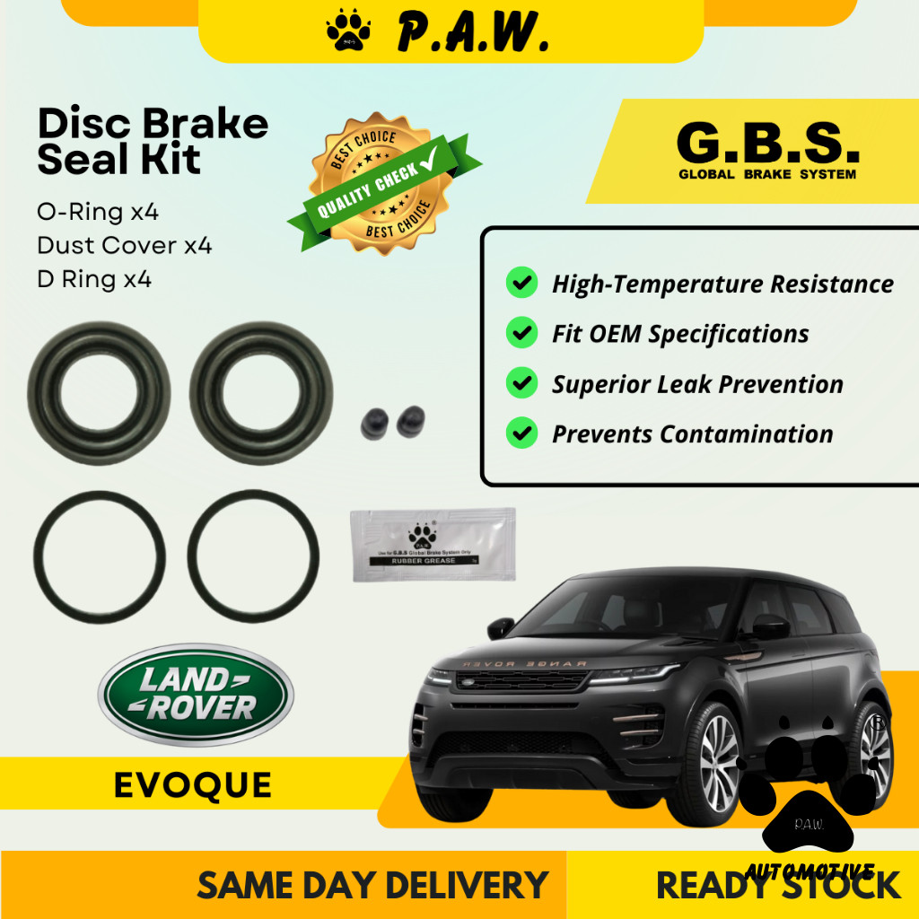GBS Disc Brake Seal Kit for Land Rover EVOQUE (L538) 2.0 2011~2019 (Rear) (Half Set)