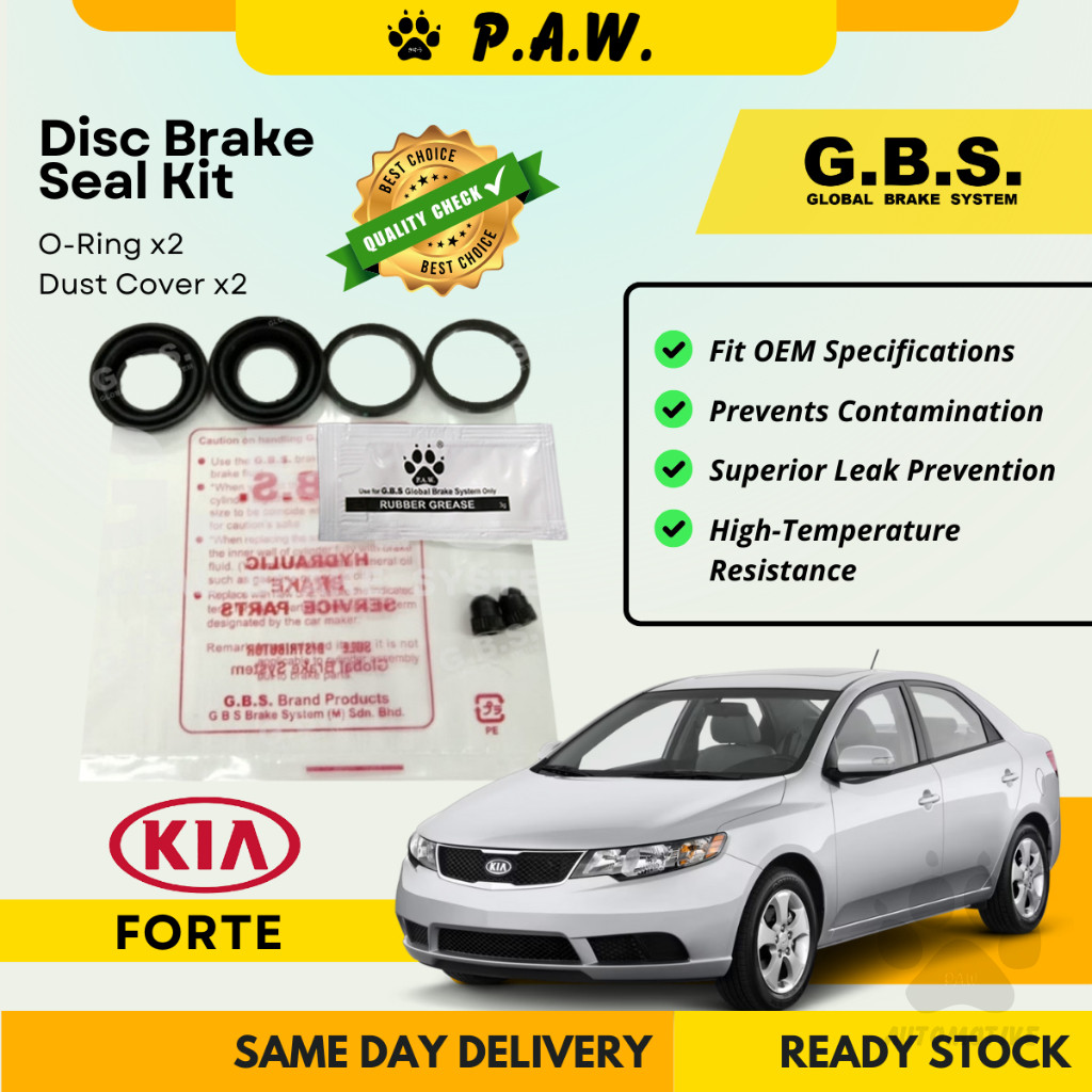 GBS Disc Brake Seal Kit For Kia Forte (Rear) (Half Set)