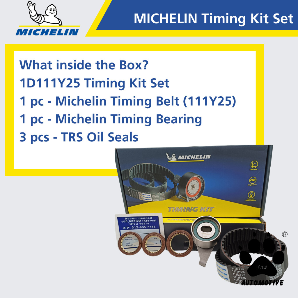 Second image of MICHELIN Perodua Kelisa, Kenari, Myvi 1.0, Viva 850, Viva 1.0 Timing Kit Set 111Y25