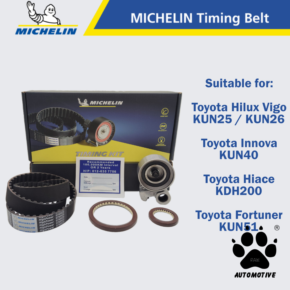 MICHELIN Toyota Hilux Vigo KUN25/KUN26, KDN165, Hiace KDH200, Fortuner KUN51 Timing Kit Set 97R25