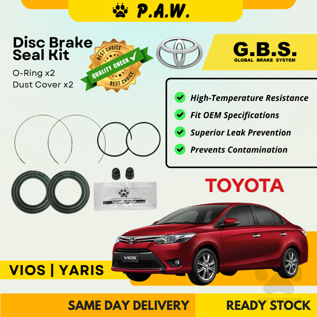 GBS Disc Brake Seal Kit For VIOS YARIS 2005-2013 (FRONT) (HALFSET)