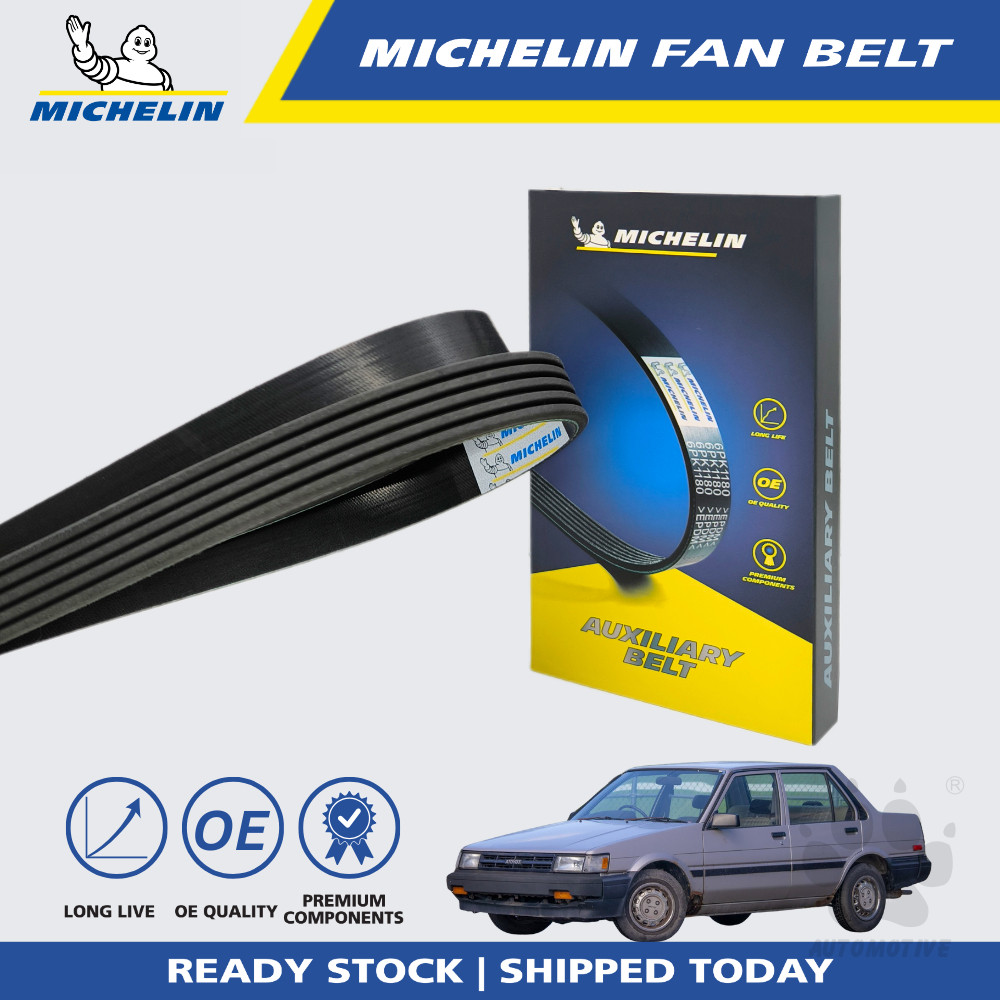 Second image of MICHELIN Toyota Corolla AE80 AE82 1.3, LE80 1.5 , AE92 AE101 AE111 1.6 Fan Belt (5PK970)