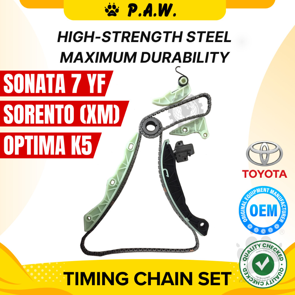 180S/76S Hyundai Sonata 6 NF 2.0, Kia Rondo 2.0, Optima 2.0 Chain (7/Set) GloBelt Timing Chain Set