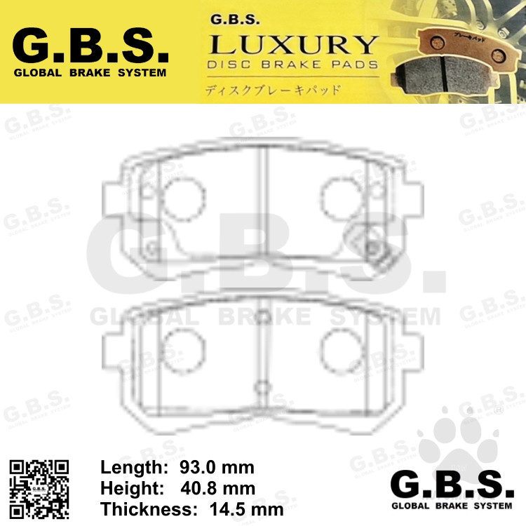 GBS Sonata 7 YF 2011' Forte 1.6 2.0 Tucson 2010 Inokom I30 Rear Luxury Brake Pad