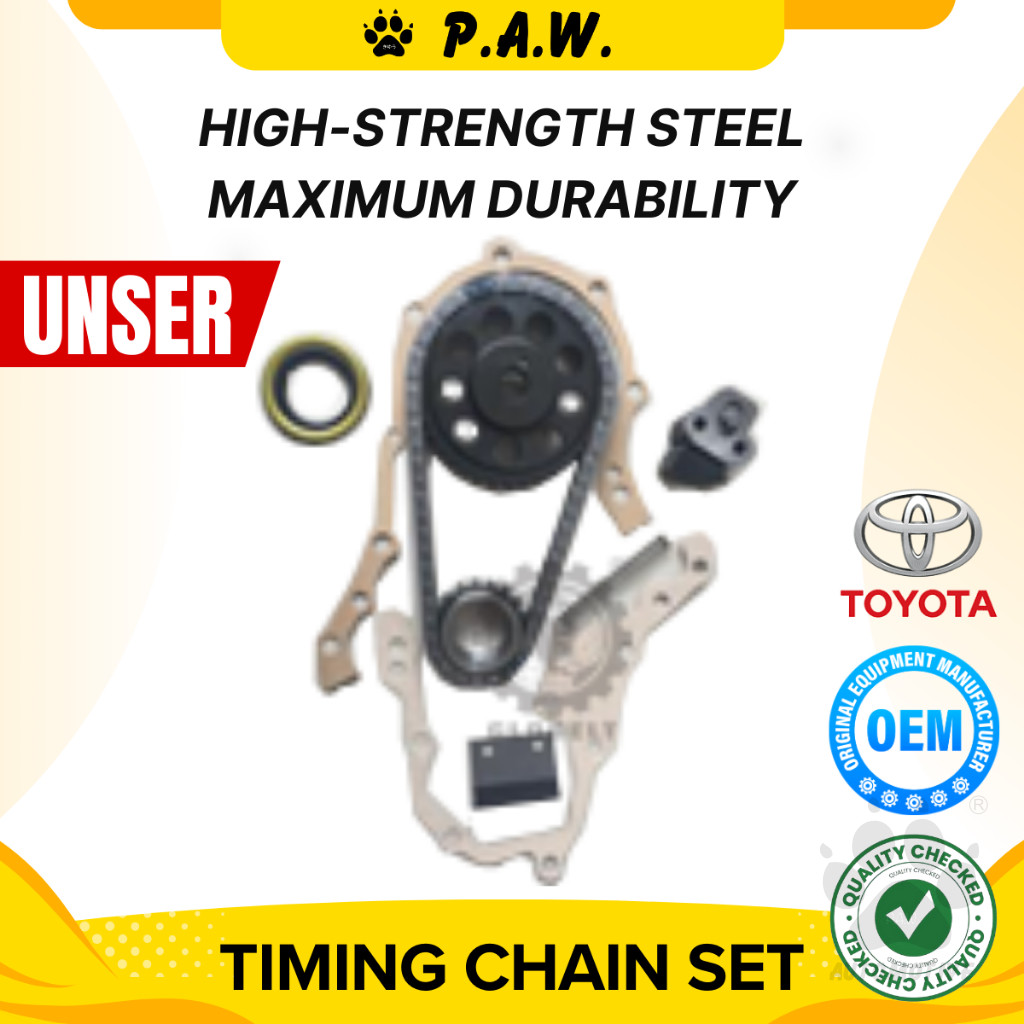 56D KE20 KE30 KE70 DX; 3K 4K Toyota Unser (Double Layer) Chain (TY101/KA-07)GloBelt Timing Chain Set