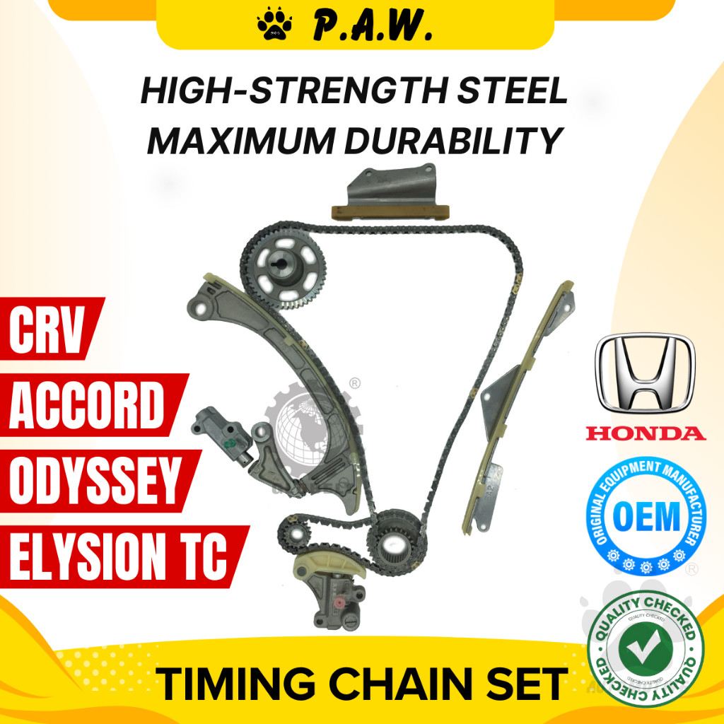 180L/64L Honda Accord, Odyssey, CRV, Elysion TC 2.4 2010-2015 K24W5 Chain (11/Set) (Full Set) GloBelt Timing Chain Set