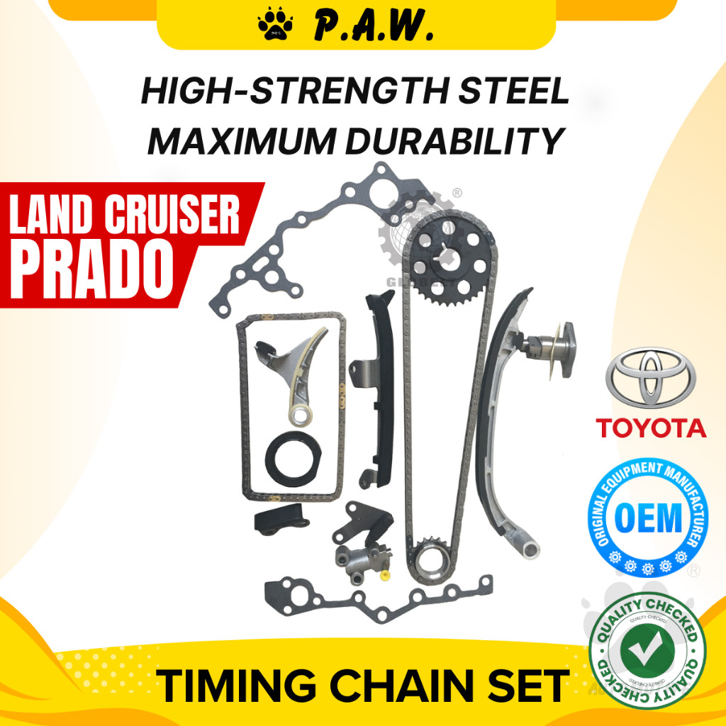 106S/82S Toyota Prado 3RZ, RZJ95 Chain (14/Set) (TO-19B/DA-30) (Full Set) GloBelt Timing Chain Set