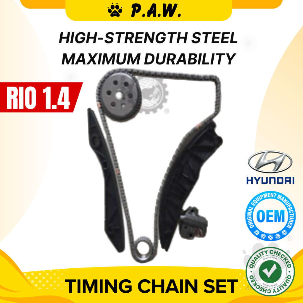 158L Hyundai Rio 1.4 K3 1.6 G4FA G4FC Chain (4/Set) GloBelt Timing Chain Set