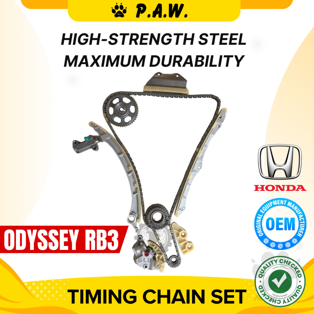 176L/62L Honda Odyssey 2.4 RB3 KA24Y2 K24Z2 K24Z3 K24Z6 K24Z7 Chain (11/Set) (Full Set) GloBelt Timing Chain Set