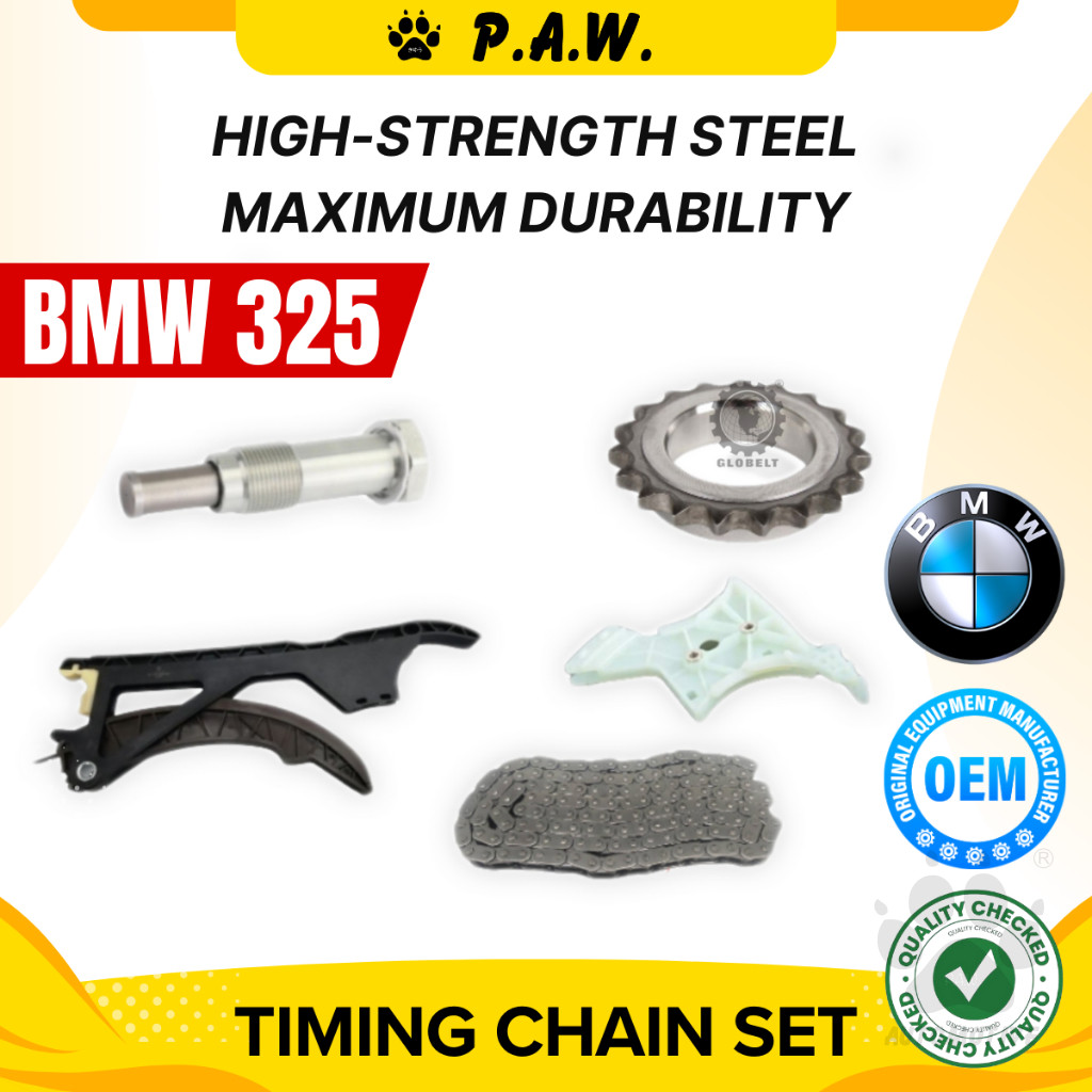 BMW 325I 2.5 2004-2011, N51 N52 Chain (5/Set) GloBelt Timing Chain Set