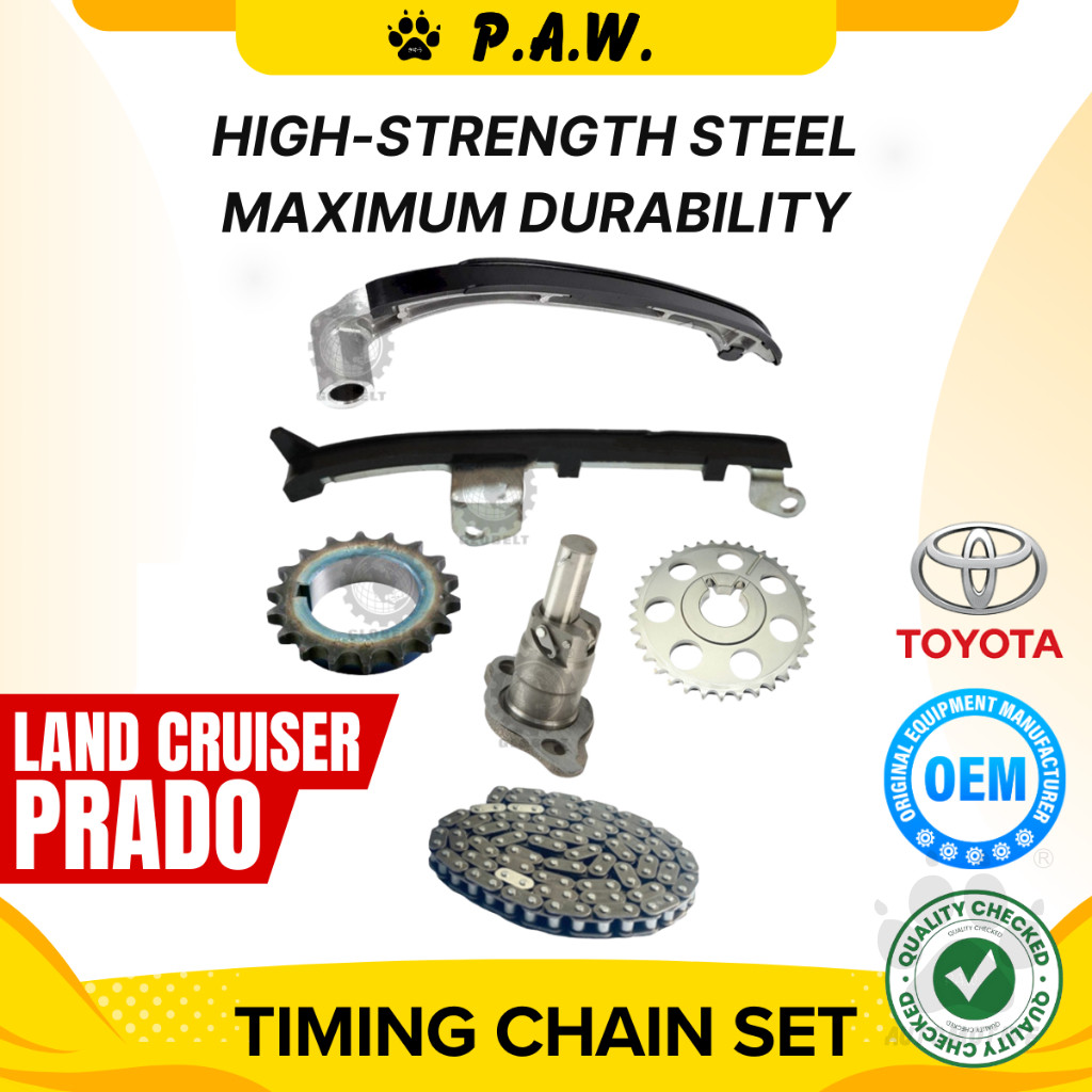 106S Toyota Prado 3RZ, RZJ95 Timing Chain (6/Set) (TO-19B/DA-30) (Half Set) GloBelt Timing Chain Set