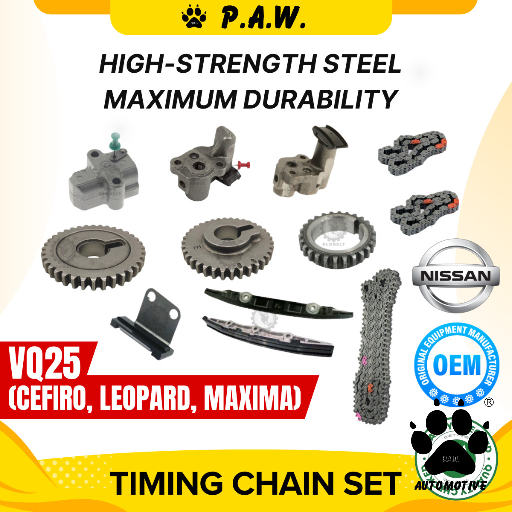 196/66/66 Nissan VQ25 2.5 J32 Chain (12/Set) GloBelt Timing Chain Set