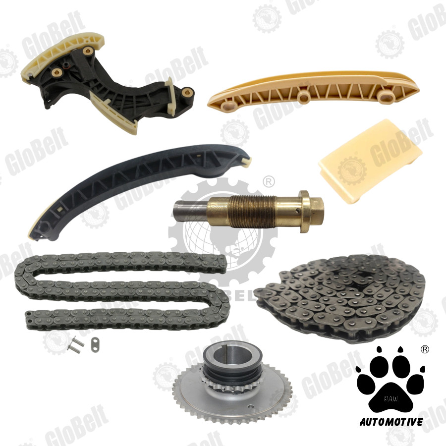 Second image of 142L/106L Mercedes Benz C-Class W203, W204 E-Class W211 1.8 Petrol M271 Chain (8/Set) GloBelt Timing Chain Set