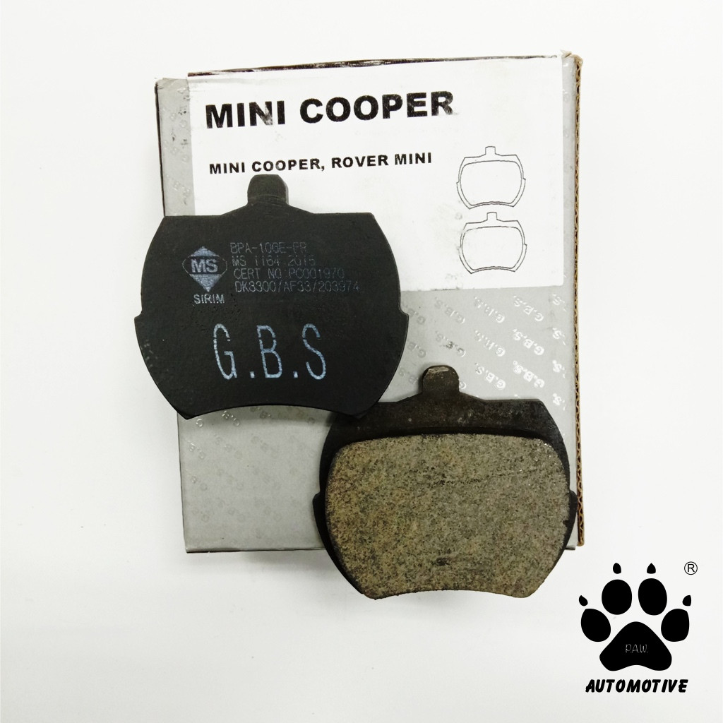 Austin Mini MK II 1100 1.1 Austin Mini MK II 1300 1.3 Mini Cooper 1.0 GBS Classic Front Brake Pad Brek Depan