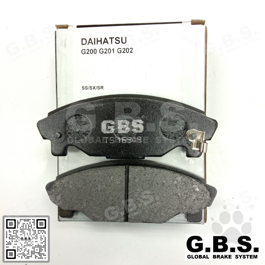 Second image of DAIHATSU CHARADE ESPRI G200 , G202 1.3 , PYZAR Front GBS Classic Brake Pad Brek Depan