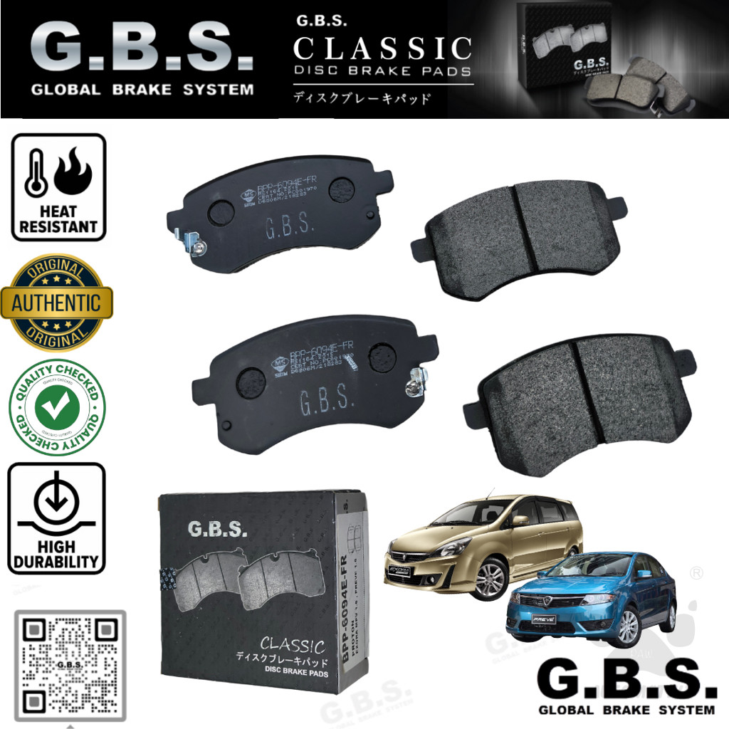 Second image of PROTON EXORA BOLD MPV 1.6 / PREVE 1.6 CFE (TURBO) Front GBS Classic Brake Pad Brek Depan