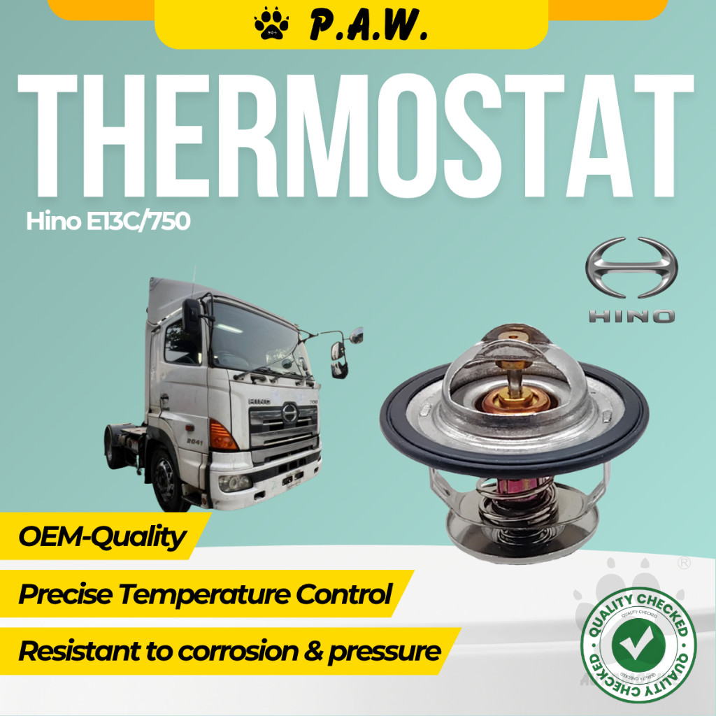 HINO E13C 750 THERMOSTAT 76.5°C (ORING)