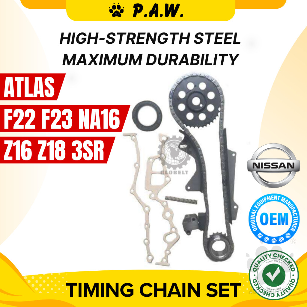 98S Nissan F22 F23 NA16, Z16 Z18 3SR Chain (8/Set)(NS114/KB-10) GloBelt Timing Chain Set