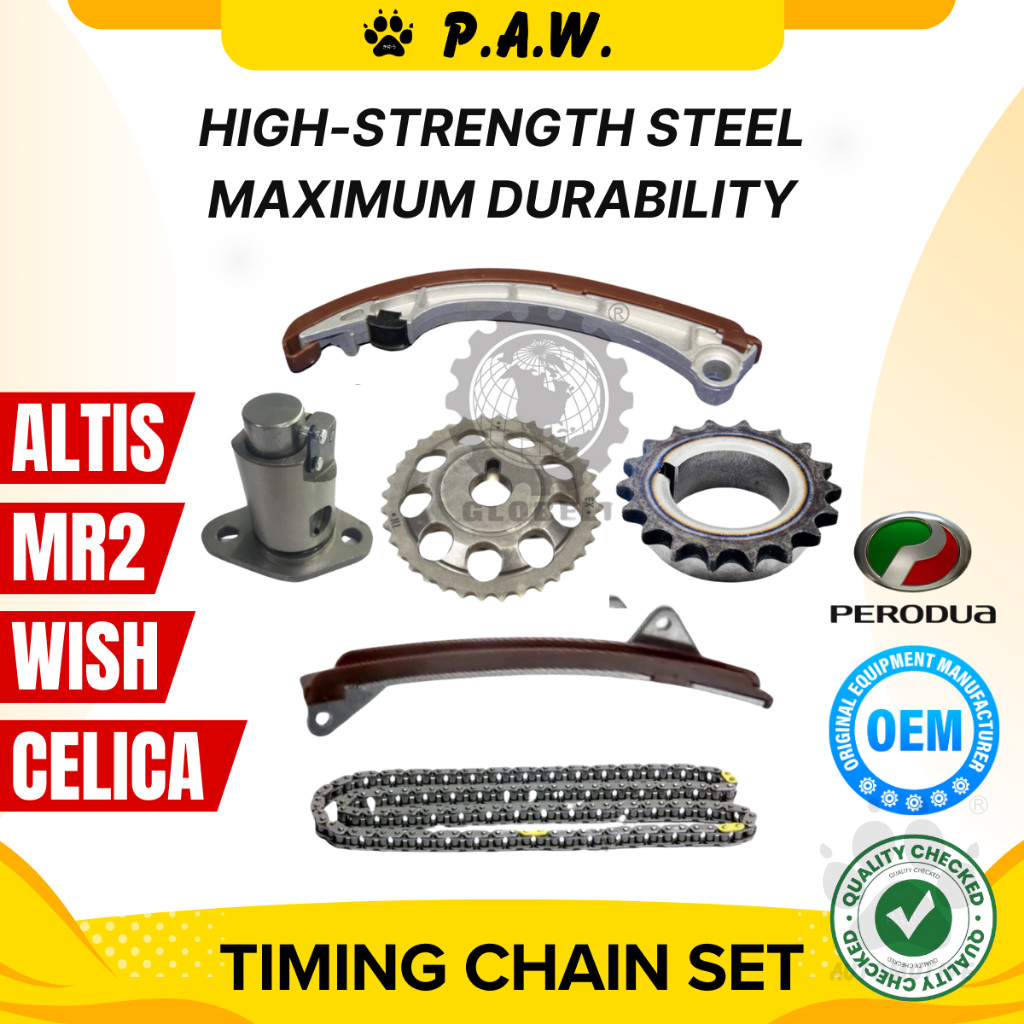 130S Toyota Altis, Wish 1.8 1ZZ-FE, MR2, Celica 1.8 1998-2002 GloBelt Timing Chain Set