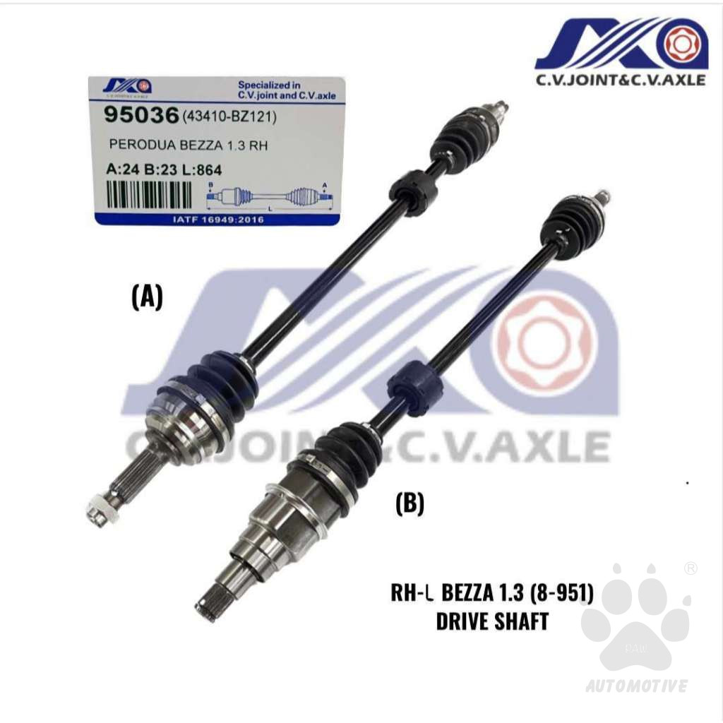 95036 JXA Drive Shaft (1pc) - Perodua Bezza 1.3 (Right - Long)