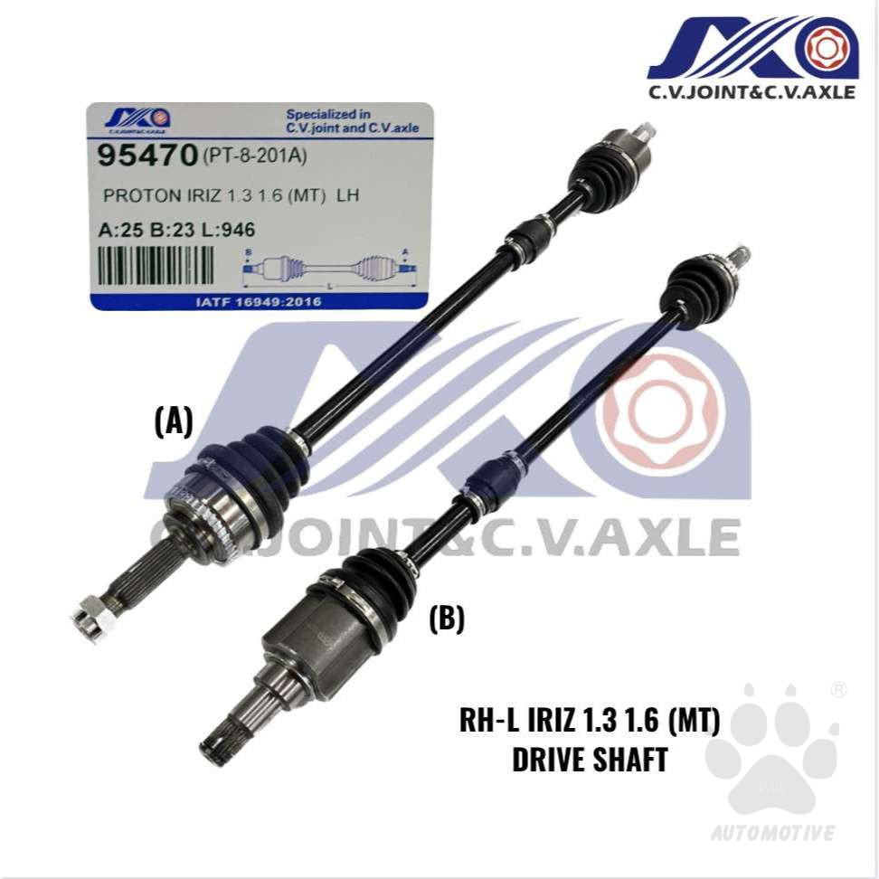 95470 JXA Drive Shaft (1pc) - Proton Iriz 1.3/ 1.6, Persona VVT (5MT) (Right - Long)