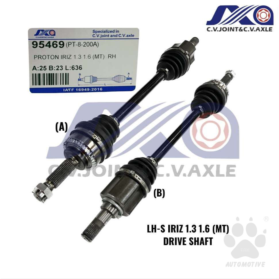 95469 JXA Drive Shaft (1pc) - Proton Iriz 1.3/ 1.6, Persona VVT (5MT) (Left - Short)
