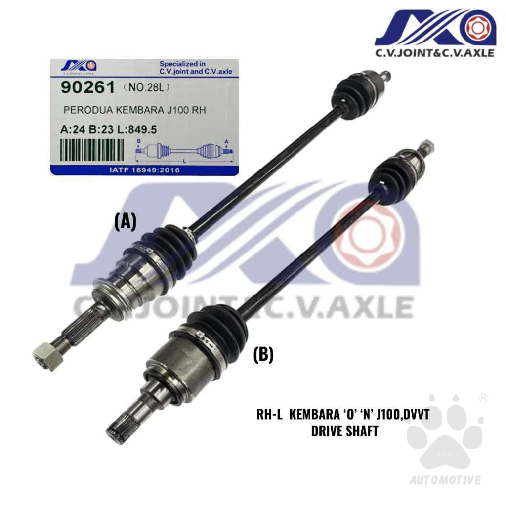 90261 JXA Drive Shaft (1pc) - Perodua Kembara Old J100, Kembara DVVT (Right - Long)
