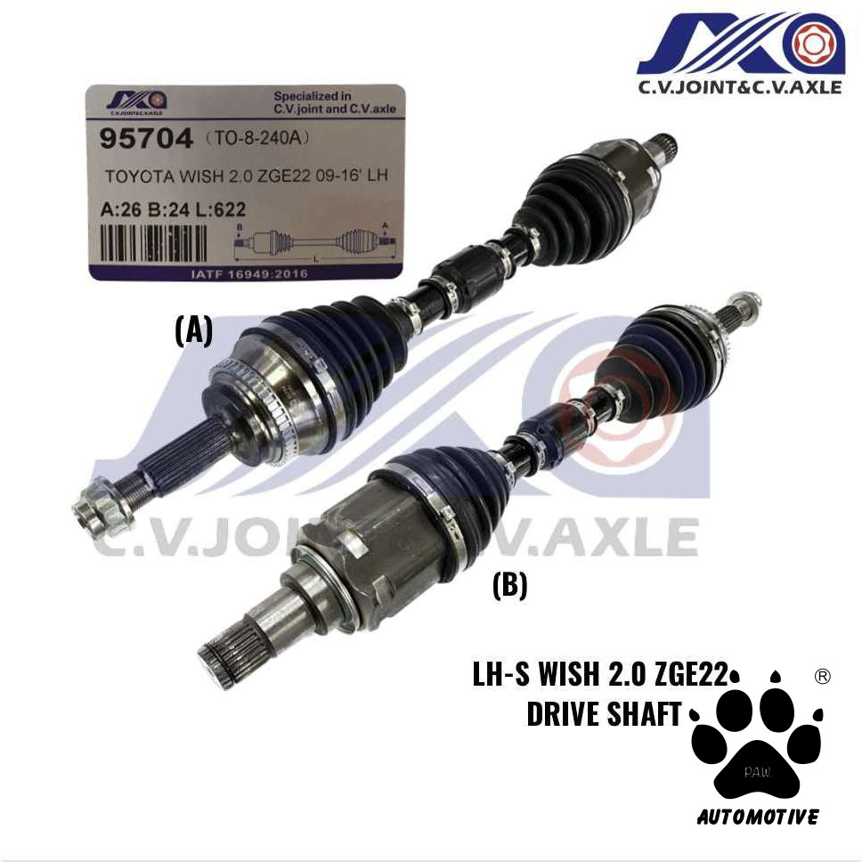 95704 JXA Drive Shaft (1pc) - Toyota Voxy ZRR80 2.0, Wish ZGE21/22 2.0 (Left - Short)