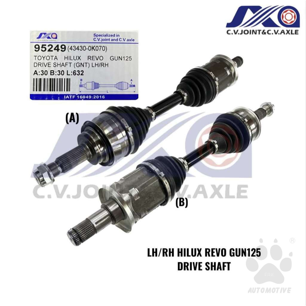 95249 JXA Drive Shaft (1pc) - Toyota Hilux REVO GUN125 / GUN126, Fortuner GUN155 (Left / Right)