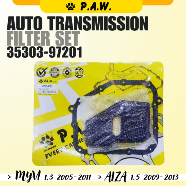 35303-97201 (SET) PAW Auto Transmission Filter Set - Perodua Myvi 1.3 2005-2011, Alza 1.5 2009-2014