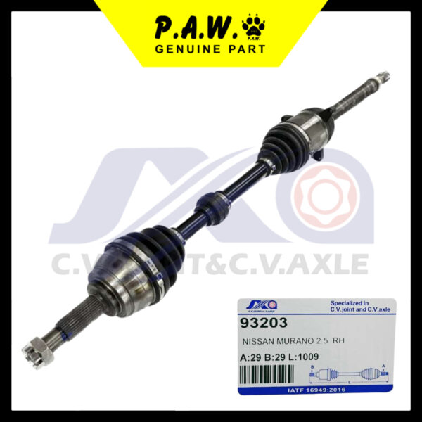 93203 JXA Drive Shaft - Nissan Murano Z50/ TZ51 QR25DE 2.5 (Male-Crome) (Right - Long)