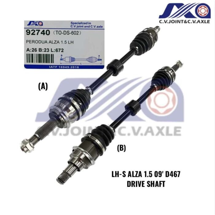 92740 JXA Drive Shaft (1pc) - Perodua Alza 1.5 2009-2021 (Left - Short)