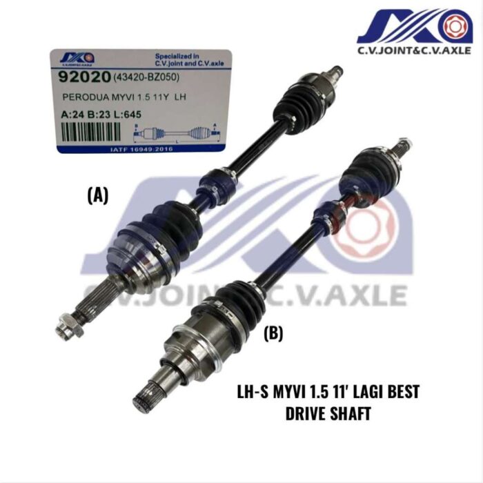 92020 JXA Drive Shaft (1pc) - Perodua Myvi Lagi Best 2011-2017 (Left - Short)
