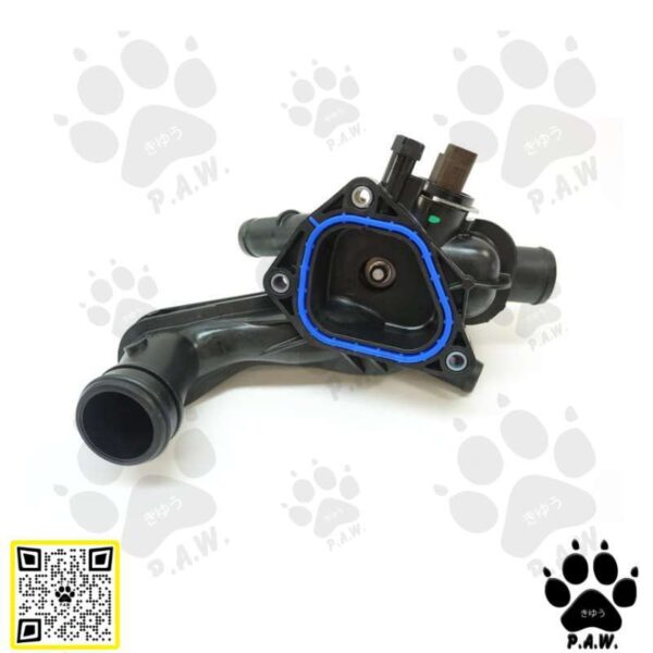 Second image of 9808647080 PAW Thermostat Housing - Peugeot 207 308, Citreon C4 1.6T, Mini Cooper S R55 R56 (2 Pin Sensor)